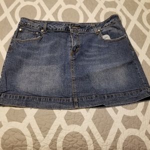 Jean mini skirt